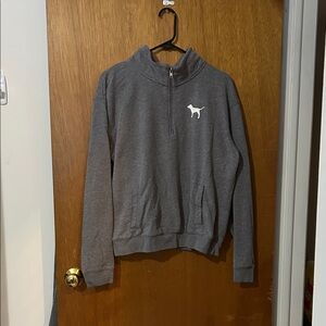 Victoria's Secret Gray Quarter-Zip Sweatshirt